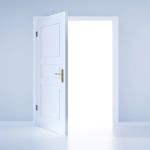 An image of an open door