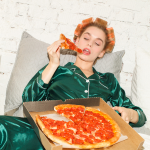 An image of ahp member eating pizza for ahp blog