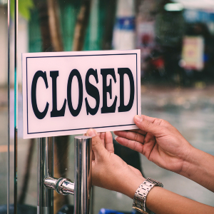 An image of sign closed business