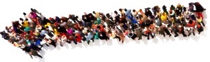 arrow of people