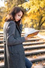 girl reading a book