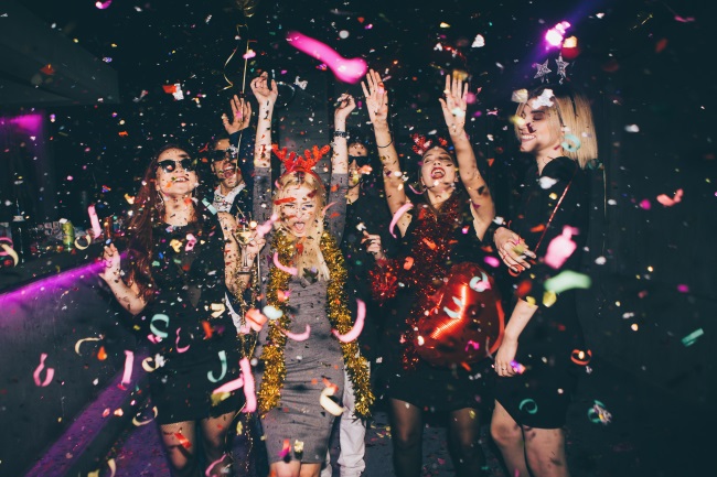 party with confetti