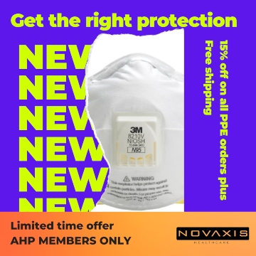 An image of discount ad for AHP members NOVAXIS