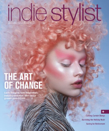 An image of indies stylist cover page the art of change