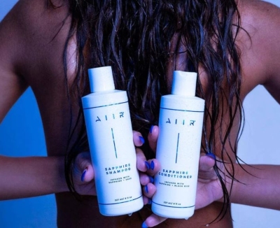 An image of AIIR sapphire shampoo and conditioner
