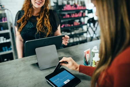 A stock image of retail point of sale checkout
