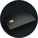 An image of a black credit card 