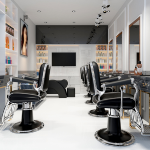 An image of barber chairs