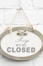 An image of closed sign for AHP blog