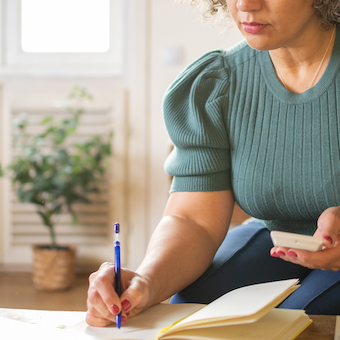 Woman Doing Taxes