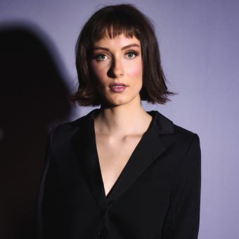 Woman with a sleek bob