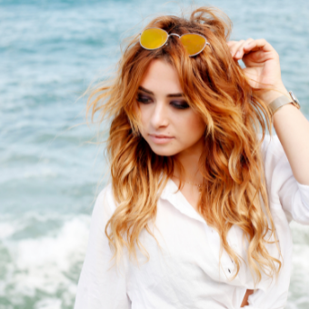 Beach wavy hair