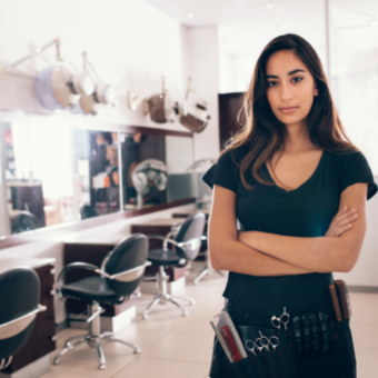 AHP member standing in her salon