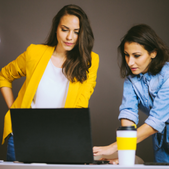 AHP members on the computer