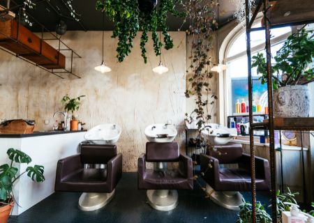 Hair Salon with plants