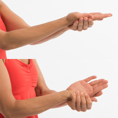 Wrist supination for hairstylists